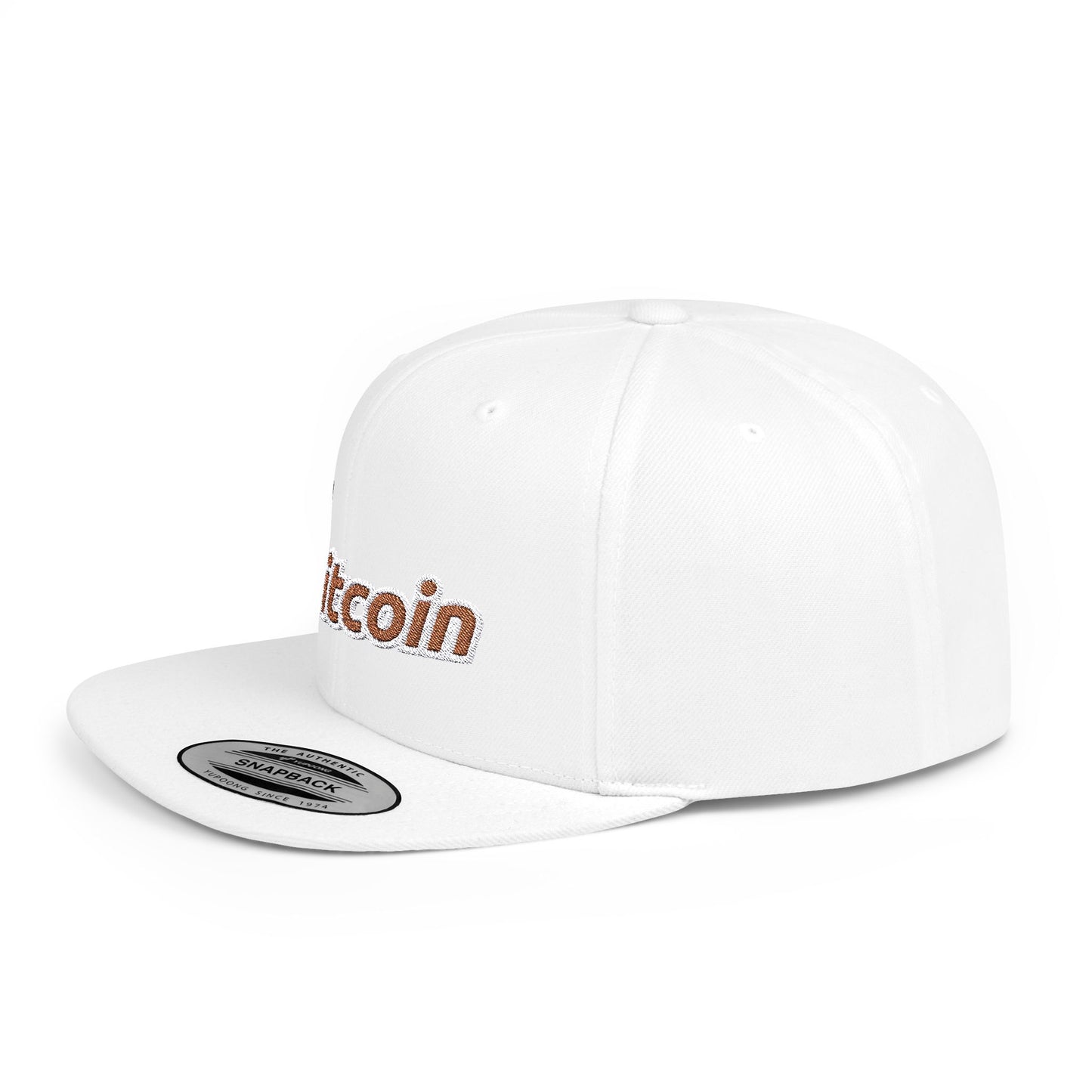 Bitcoin Flat Bill Snapback – Lightweight, Custom Fit, Premium Quality