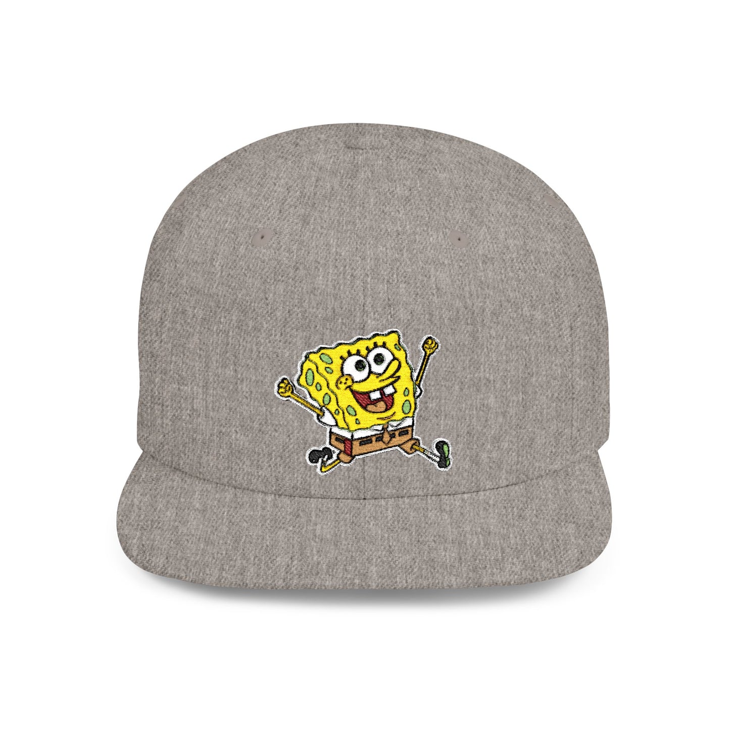 SpongeBob SquarePants Himself Flat Bill Snapback – Lightweight, Custom Fit, Premium Quality