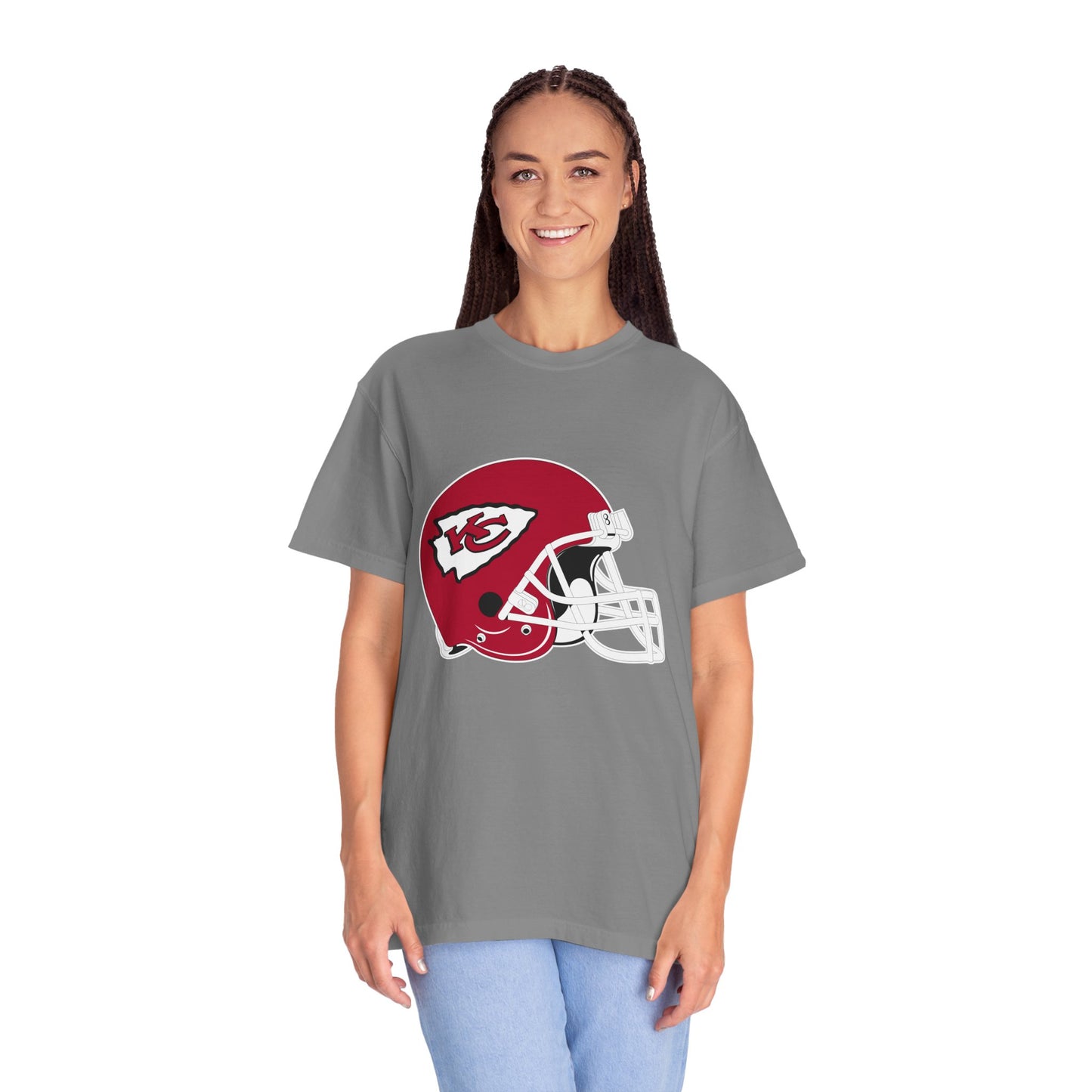 Kansas City Chiefs Football Fans Garment-Dyed T-Shirt – Premium Cotton Tee for Customization