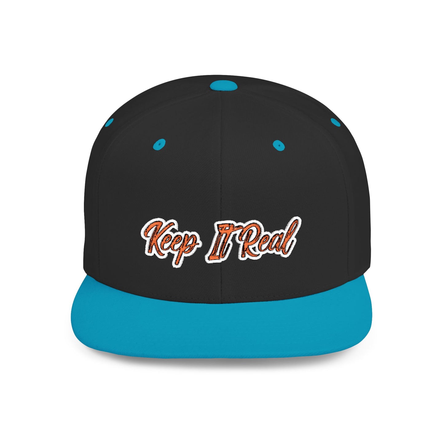 Text Keep It Real Flat Bill Snapback – Lightweight, Custom Fit, Premium Quality