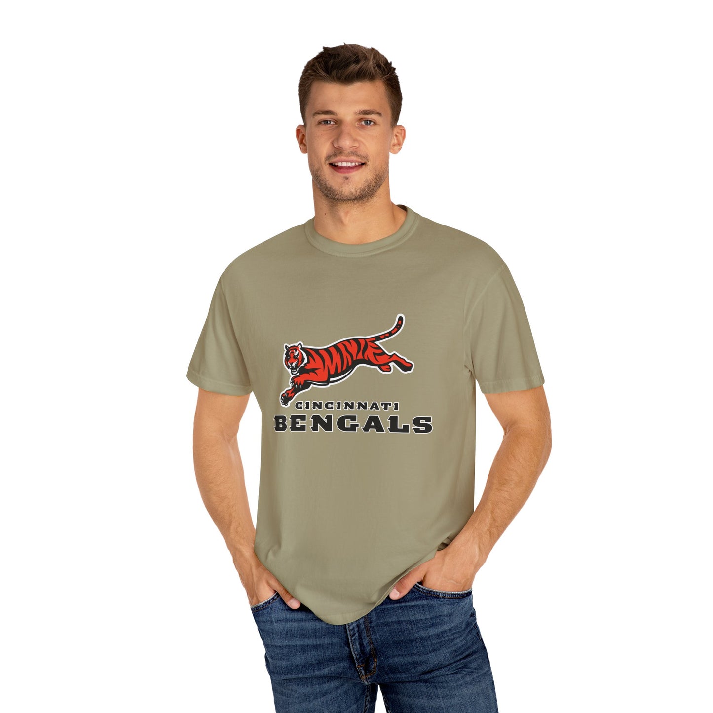 Cincinnati Bengals Clothing Garment-Dyed T-Shirt – Premium Cotton Tee for Customization