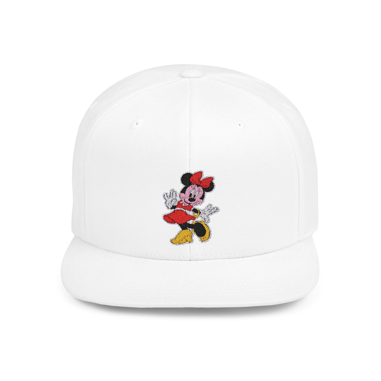 Minnie Mouse Art Flat Bill Snapback – Lightweight, Custom Fit, Premium Quality