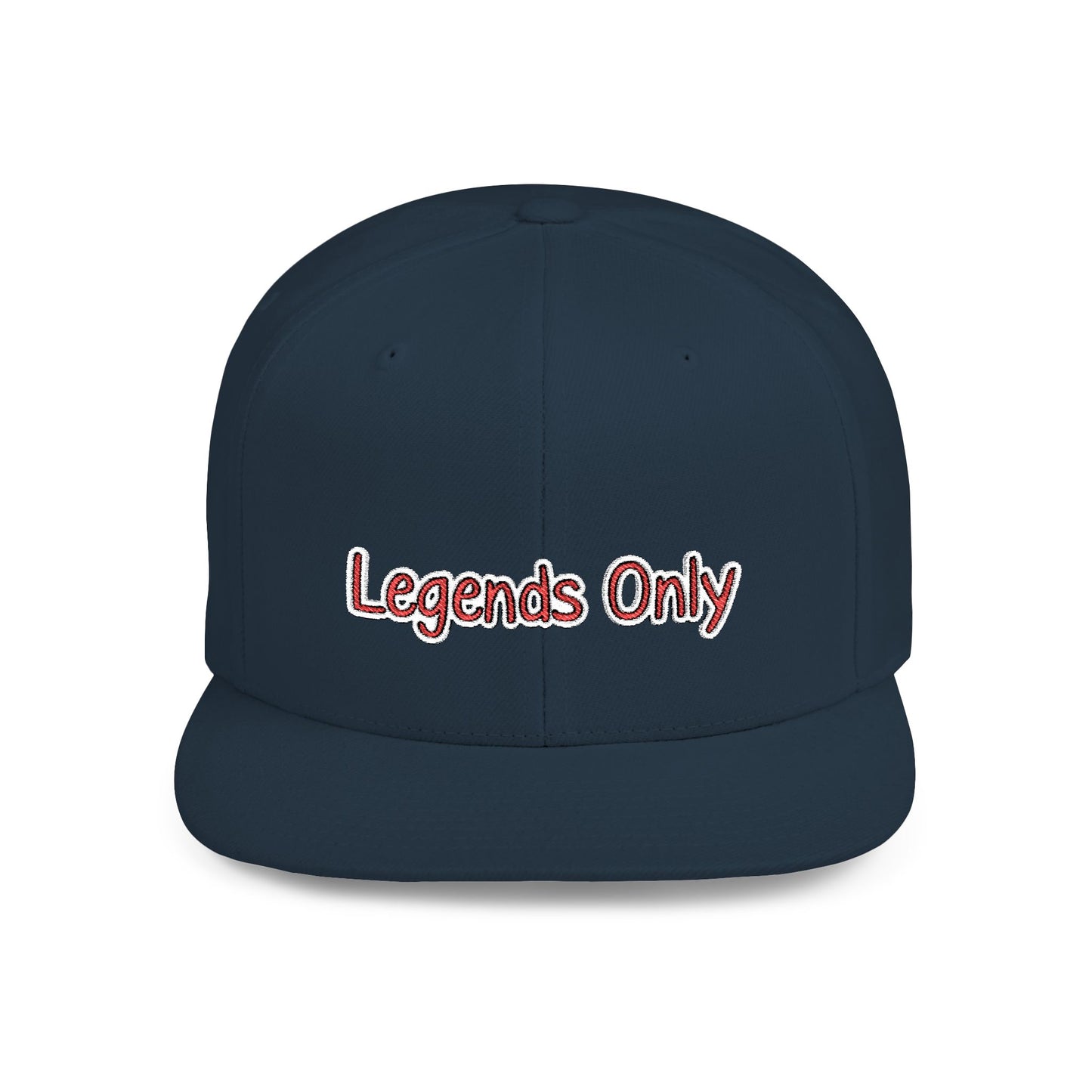 Text Legends Only Flat Bill Snapback – Lightweight, Custom Fit, Premium Quality