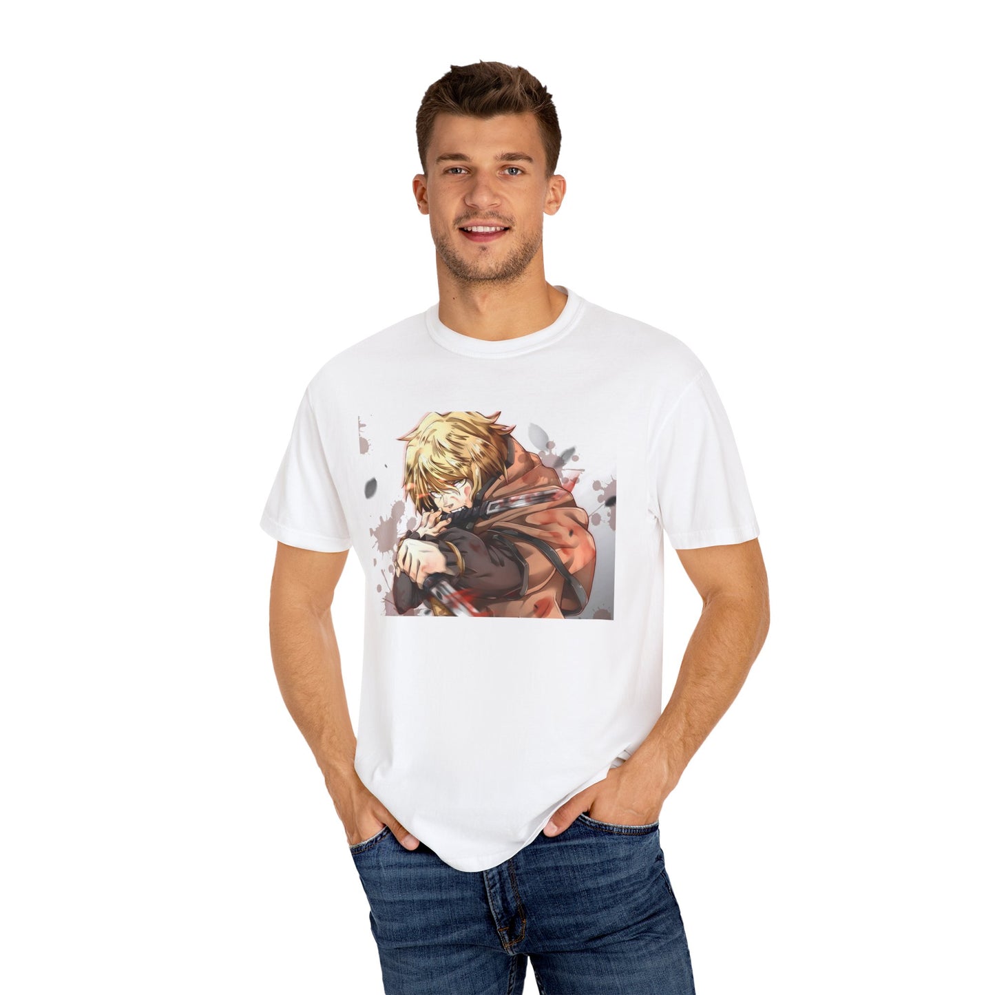 Vinland Saga Manga Garment-Dyed T-Shirt – Premium Cotton Tee for Customization