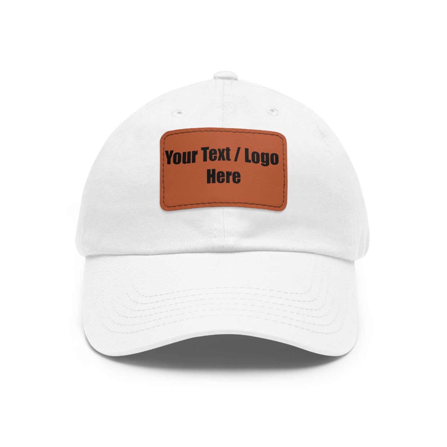 Dad Leather Patch Hat Your Text/Logo Here – Timeless Style, Perfect Fit