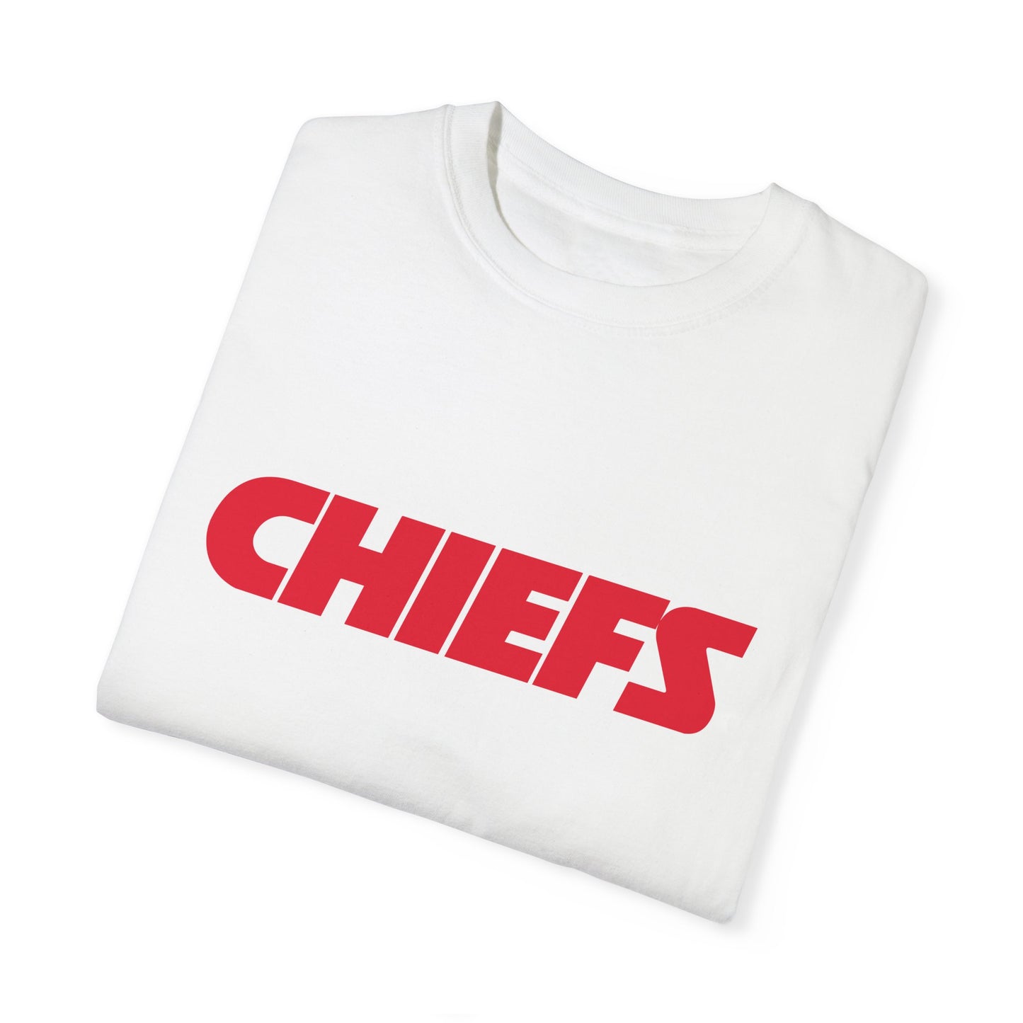 Kansas City Chiefs Team Merch Garment-Dyed T-Shirt – Premium Cotton Tee for Customization