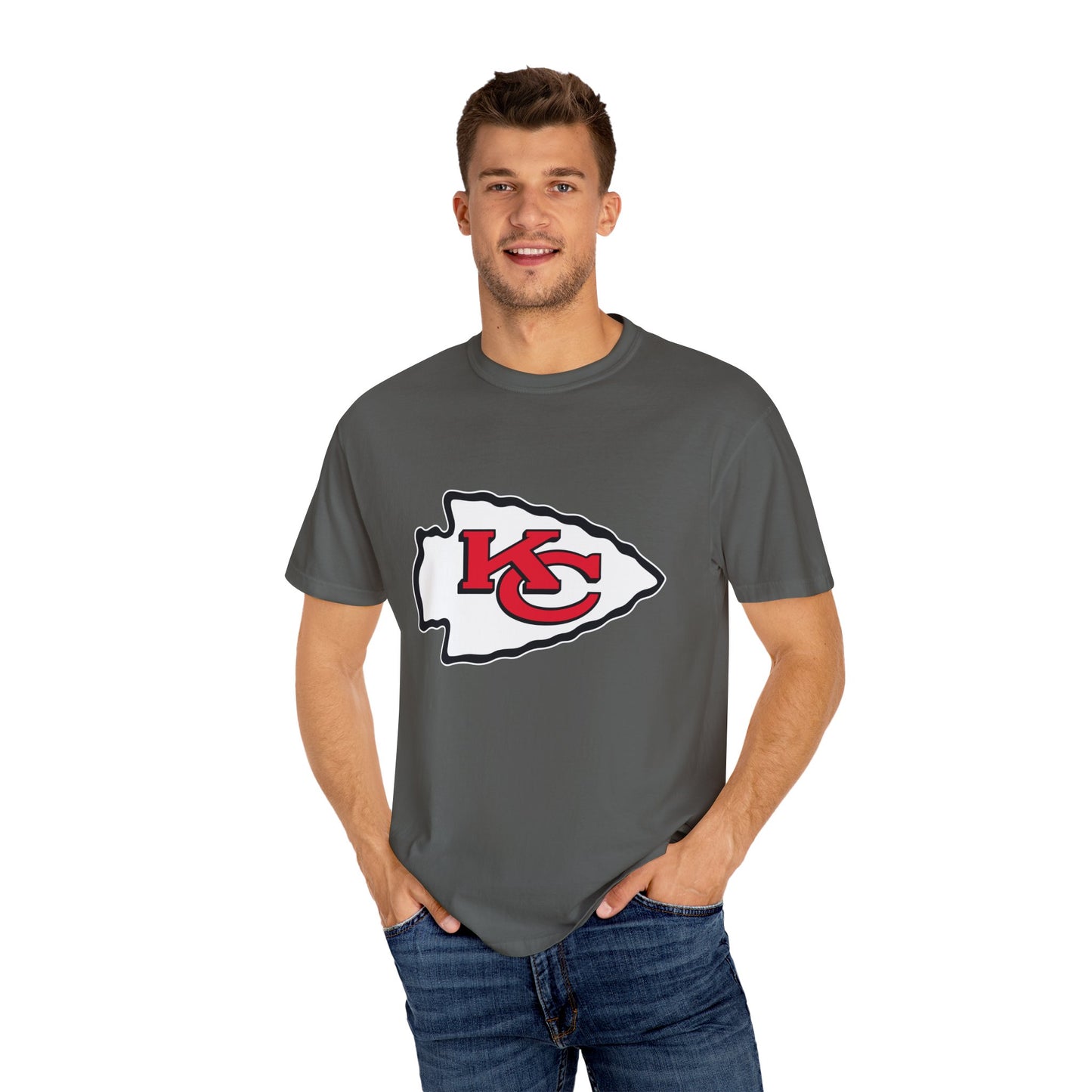 Kansas City Chiefs Collectibles Garment-Dyed T-Shirt – Premium Cotton Tee for Customization