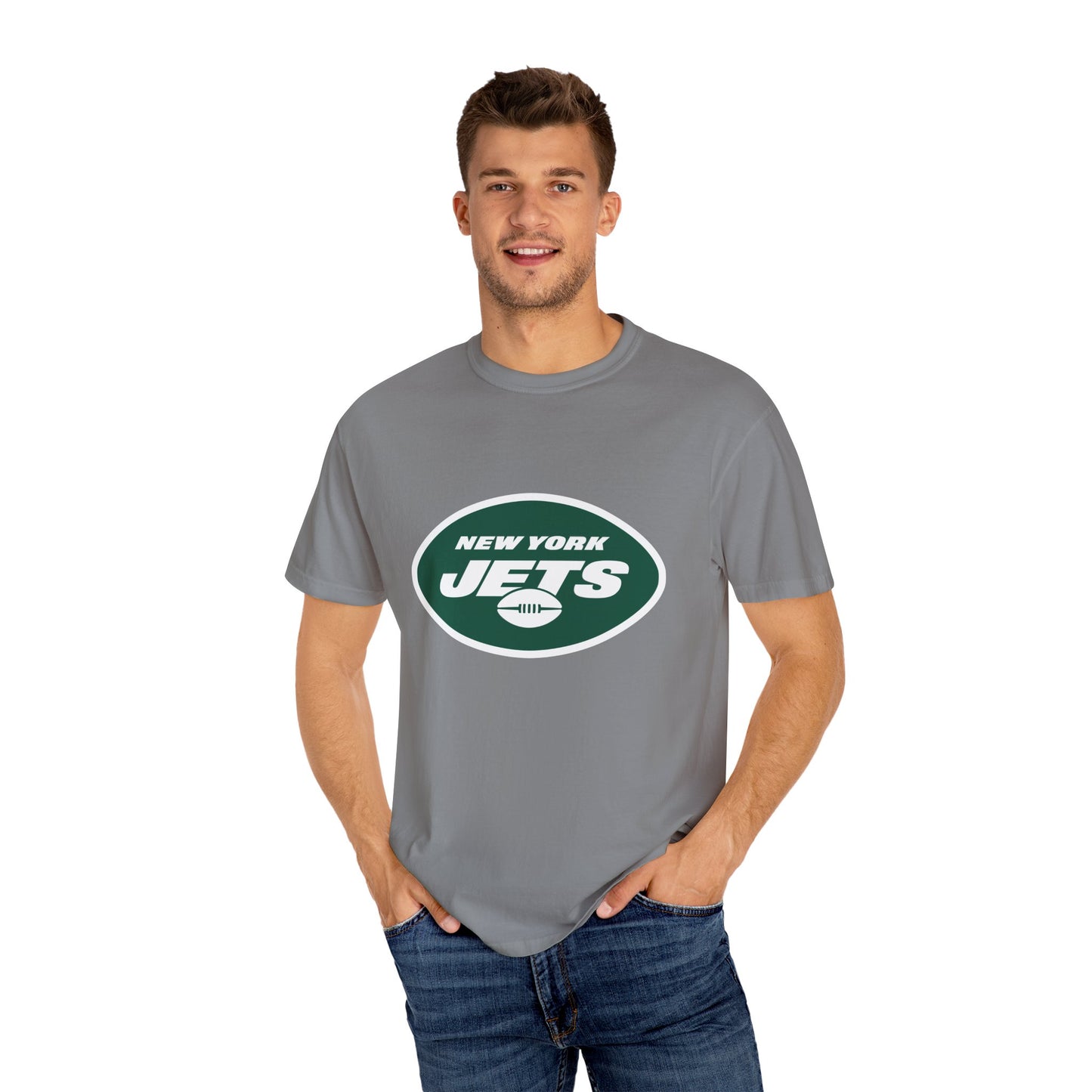 New York Jets Football Merchandise Garment-Dyed T-Shirt – Premium Cotton Tee for Customization