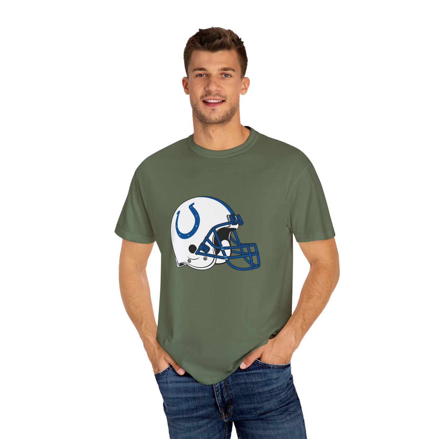 Indianapolis Colts Merchandise Garment-Dyed T-Shirt – Premium Cotton Tee for Customization