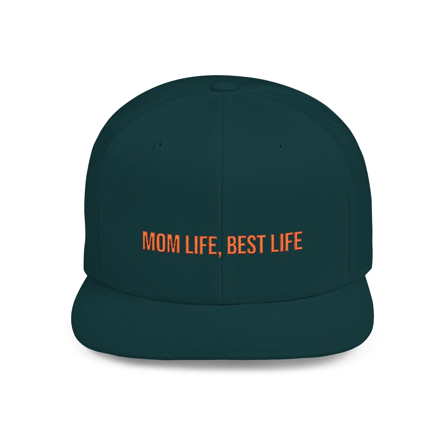 Text Mom Life, Best Life Flat Bill Snapback – Lightweight, Custom Fit, Premium Quality
