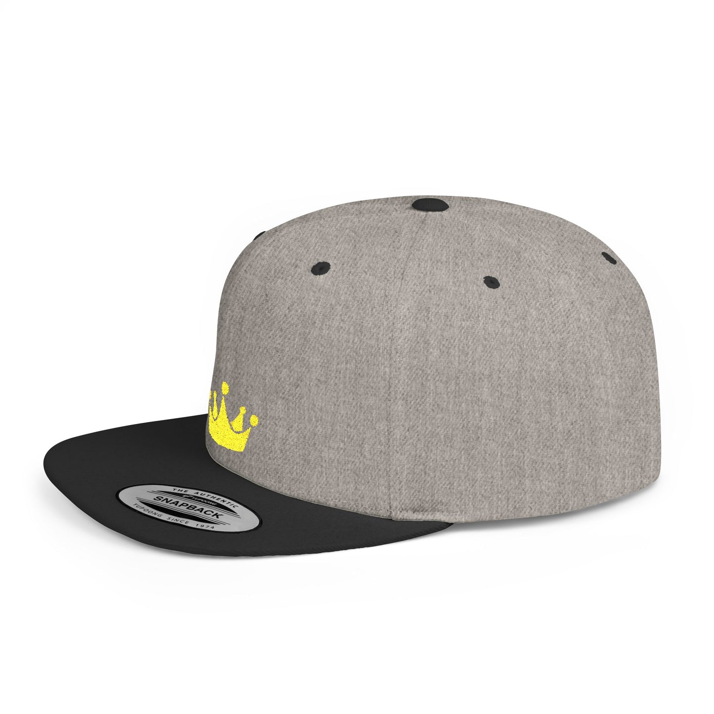 Icons Embroidered Crown Flat Bill Snapback – Lightweight, Custom Fit, Premium Quality