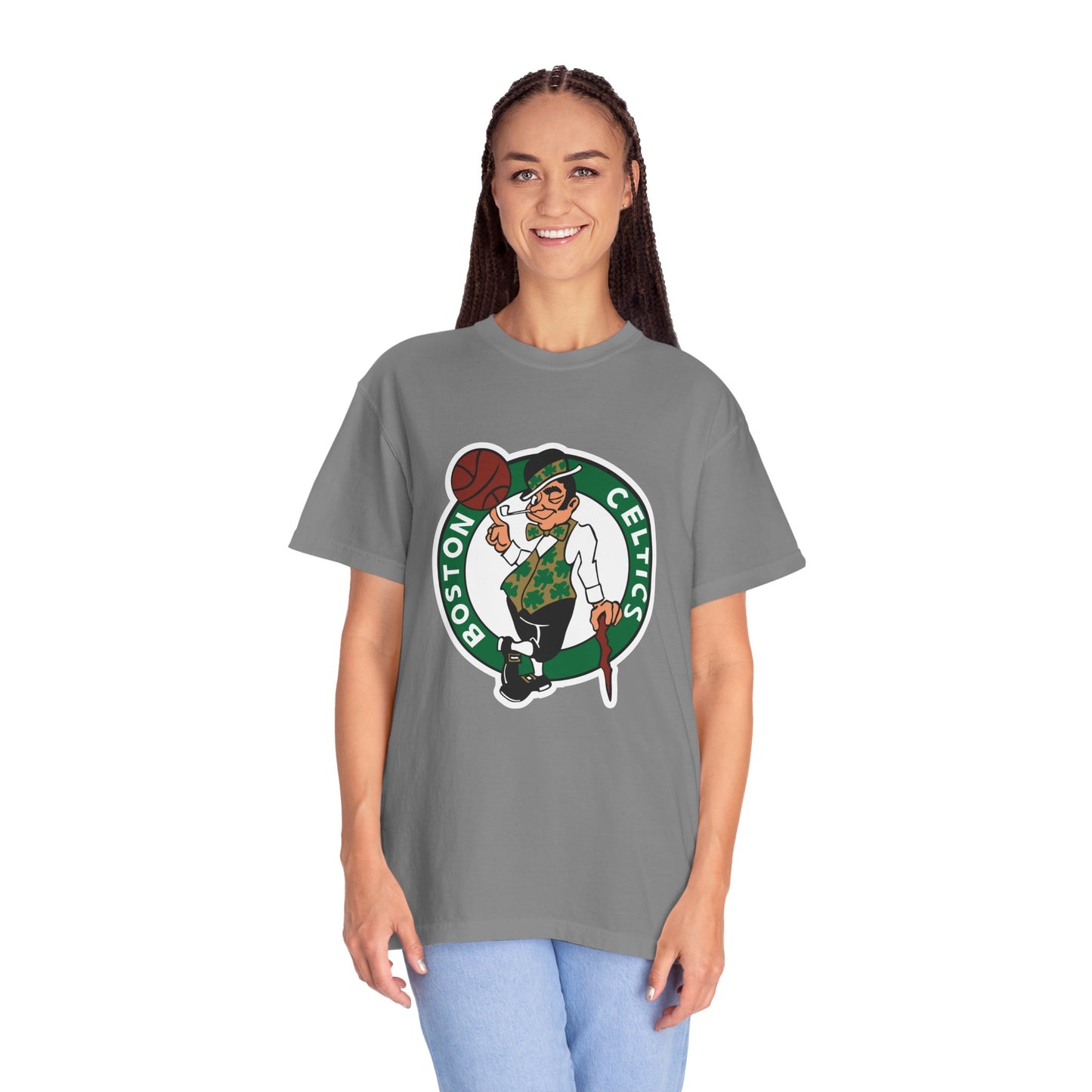 Boston Celtics Street Ball Style Garment-Dyed T-Shirt – Premium Cotton Tee for Customization