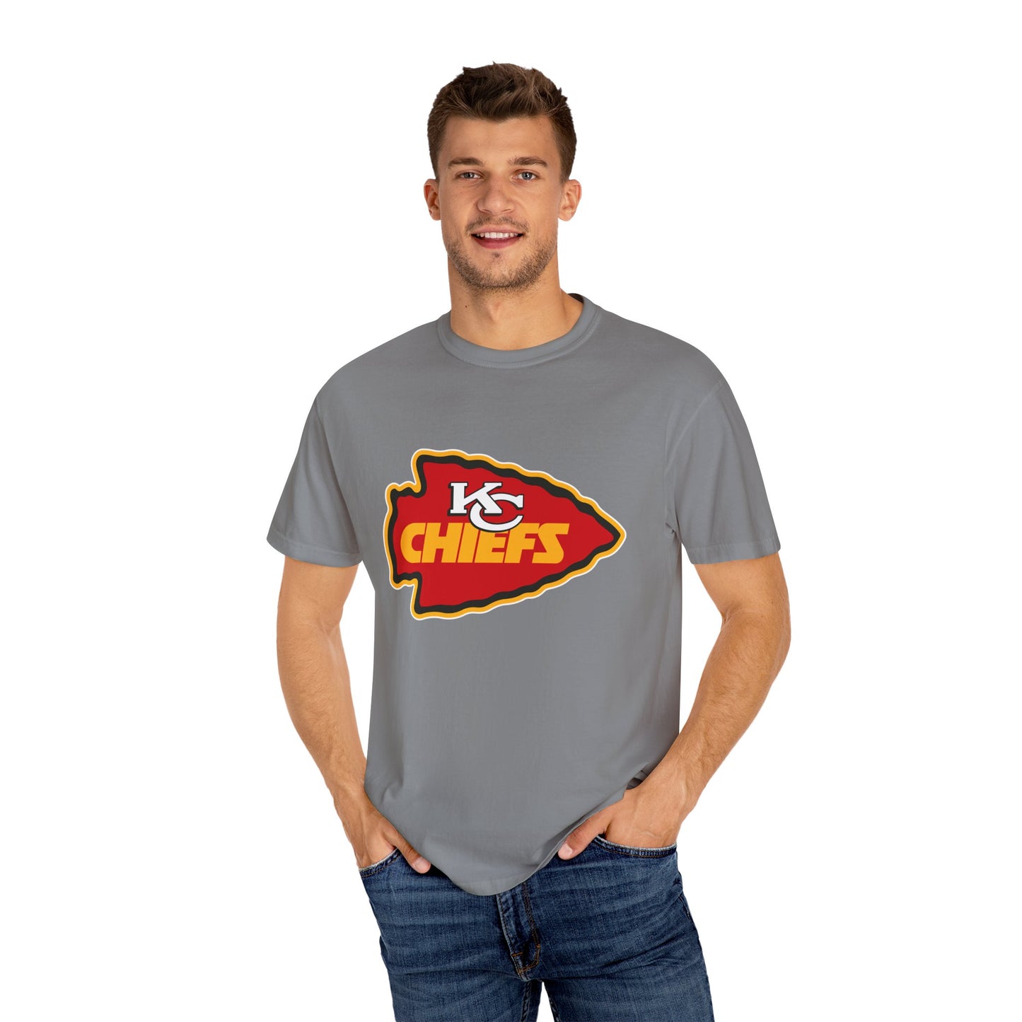 Kansas City Chiefs Apparel Garment-Dyed T-Shirt – Premium Cotton Tee for Customization