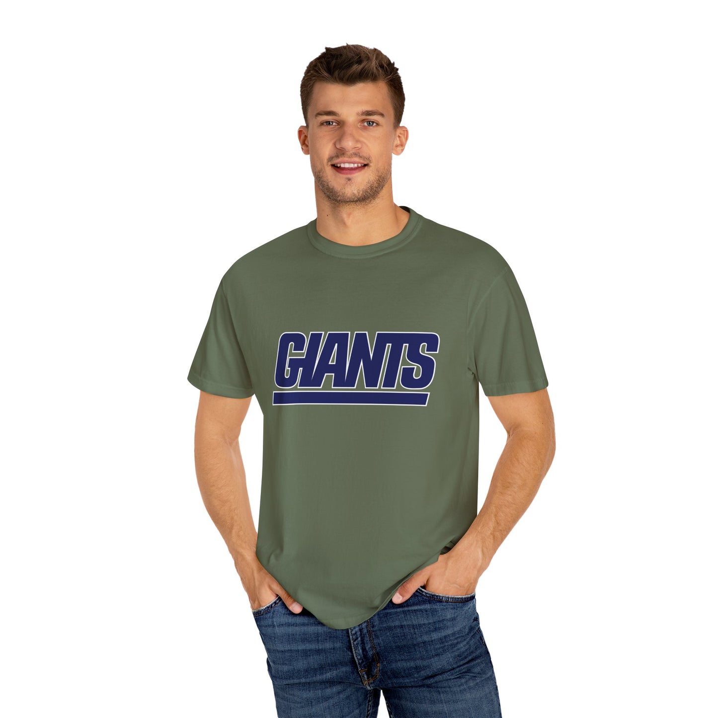 New York Giants Gear Garment-Dyed T-Shirt – Premium Cotton Tee for Customization