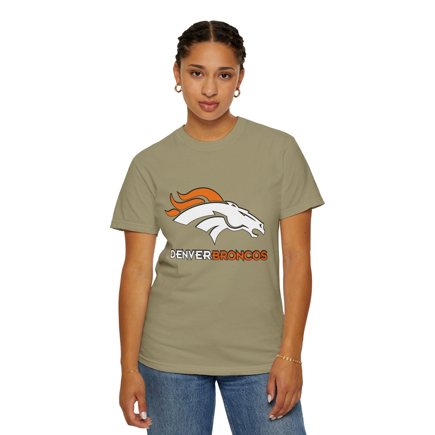 Denver Broncos Gear Garment-Dyed T-Shirt – Premium Cotton Tee for Customization