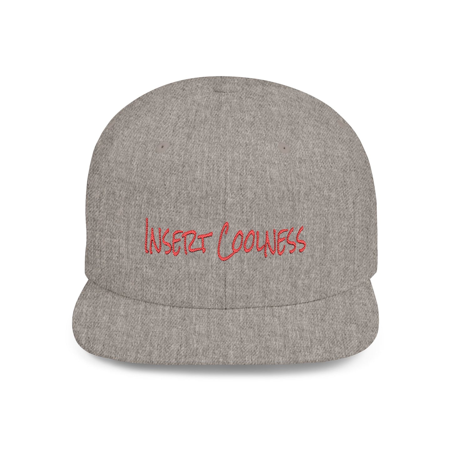 Text Insert Coolness Flat Bill Snapback – Lightweight, Custom Fit, Premium Quality