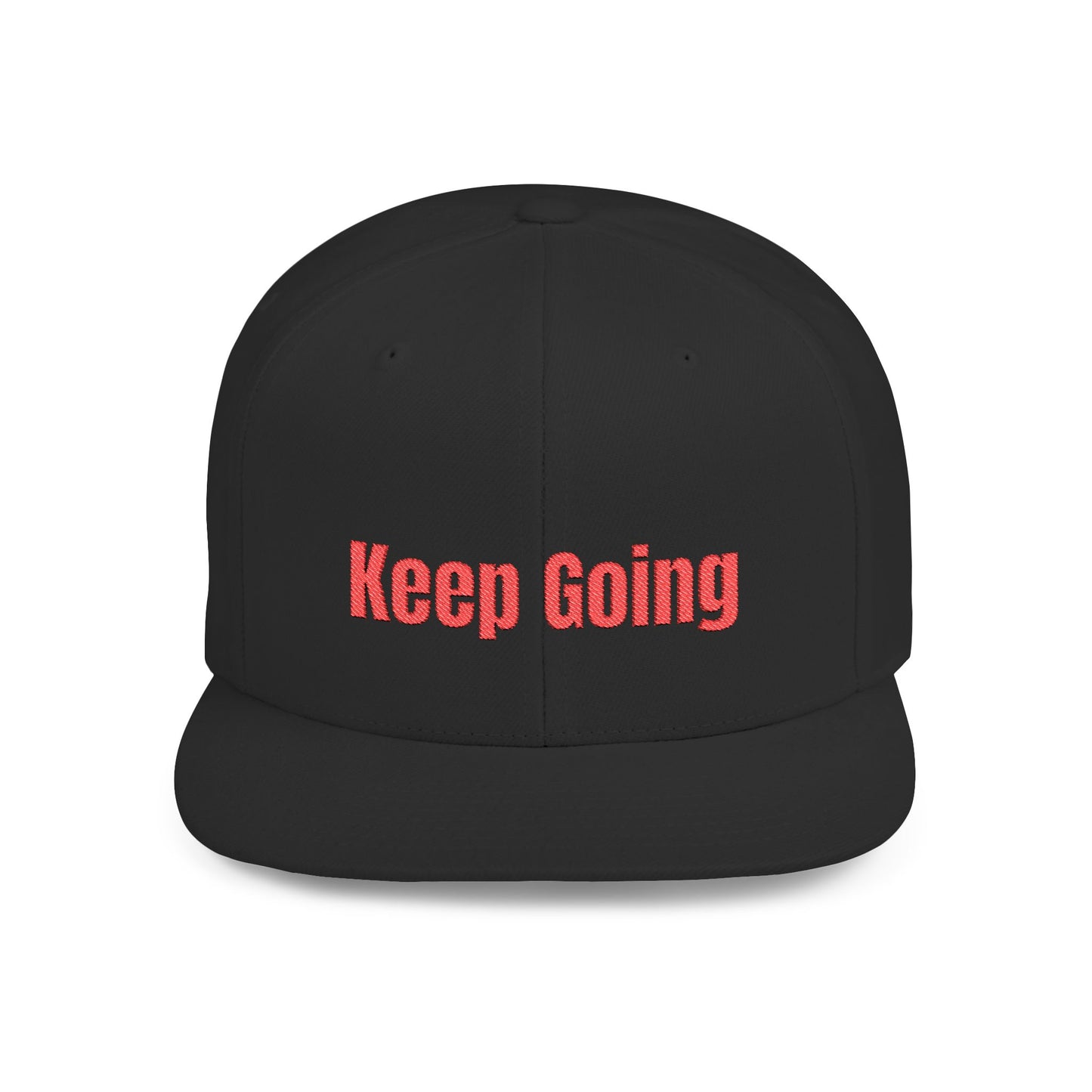 Text Keep Going Flat Bill Snapback – Lightweight, Custom Fit, Premium Quality