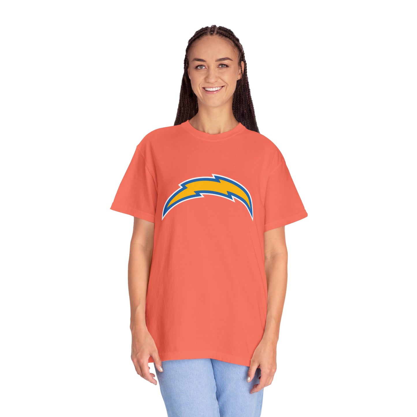 Los Angeles Chargers Team Merch Garment-Dyed T-Shirt – Premium Cotton Tee for Customization