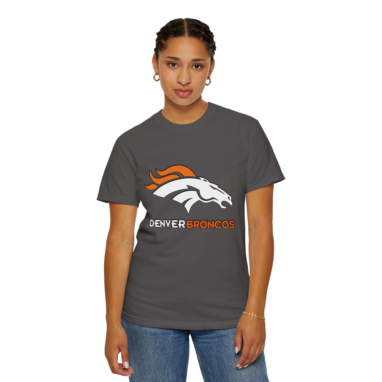 Denver Broncos Gear Garment-Dyed T-Shirt – Premium Cotton Tee for Customization