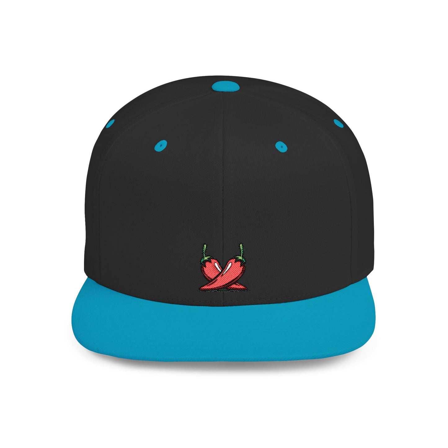 Icons Embroidered Chili Hot Flat Bill Snapback – Lightweight, Custom Fit, Premium Quality