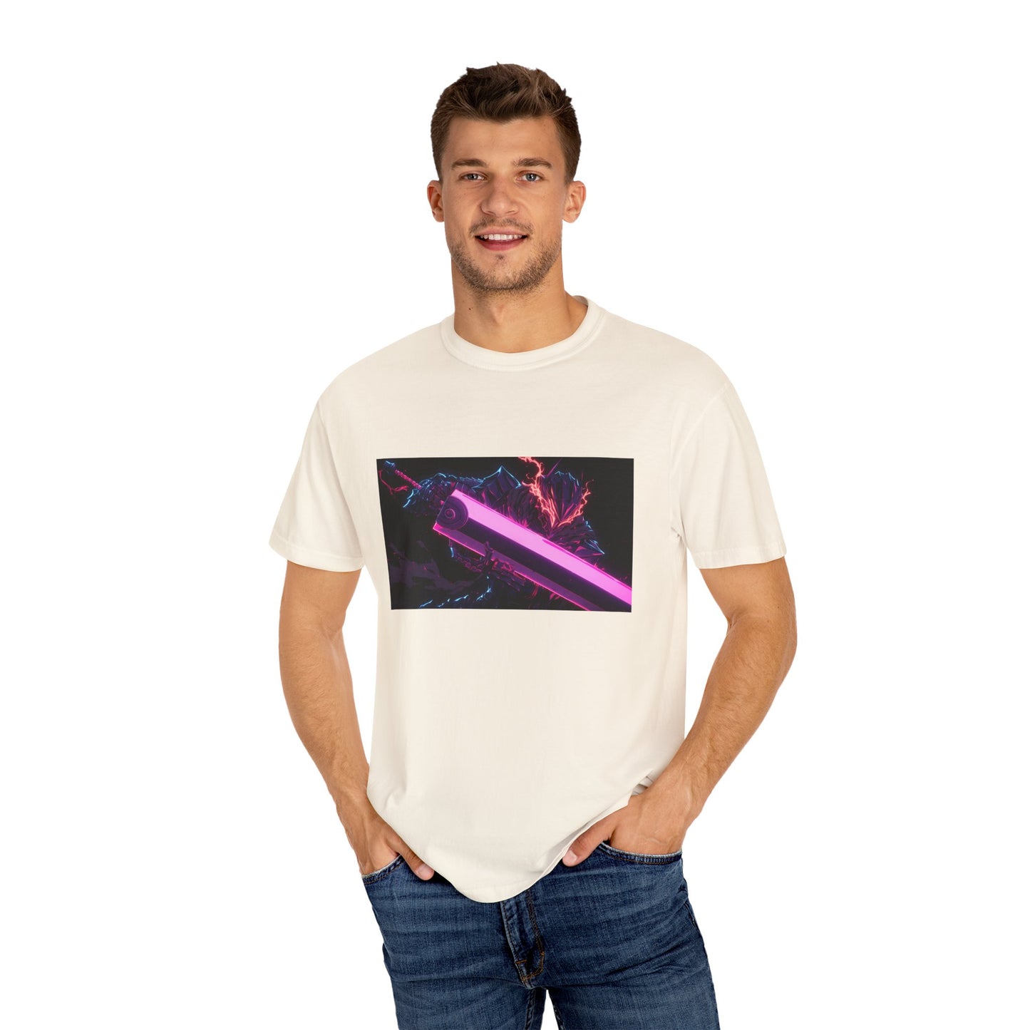 Berserk Neon Guts Purple Garment-Dyed T-Shirt – Premium Cotton Tee