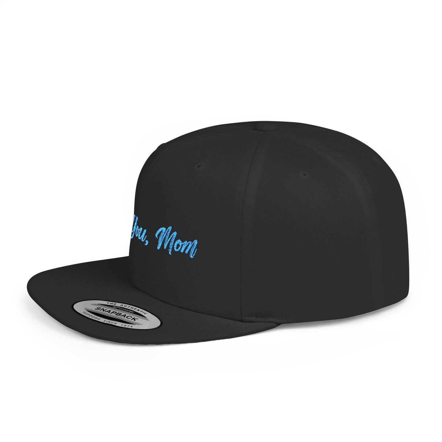 Text Love You Mom Flat Bill Snapback – Lightweight, Custom Fit, Premium Quality