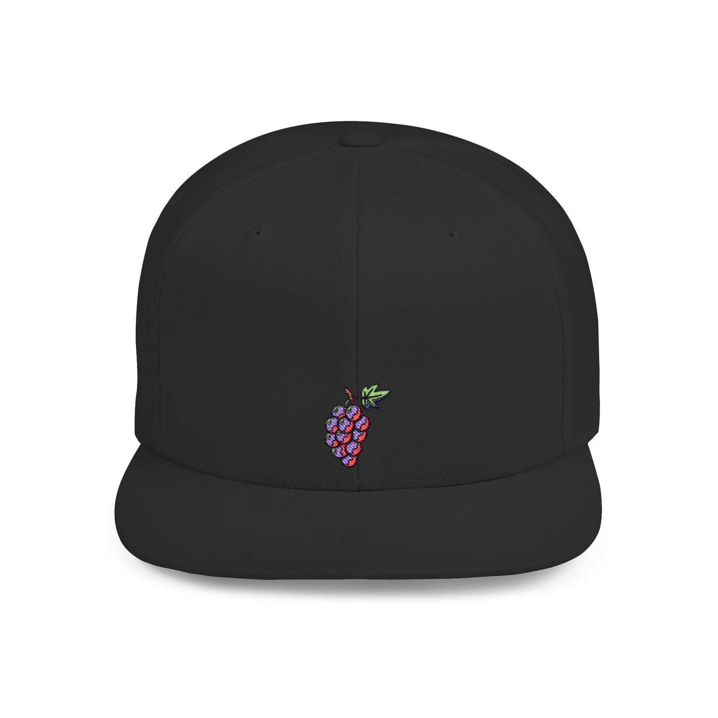 Icons Embroidered Grapes Flat Bill Snapback – Lightweight, Custom Fit, Premium Quality