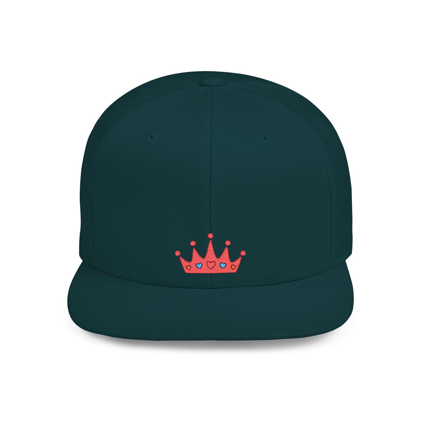 Icons Embroidered Crown Jewel Flat Bill Snapback – Lightweight, Custom Fit, Premium Quality