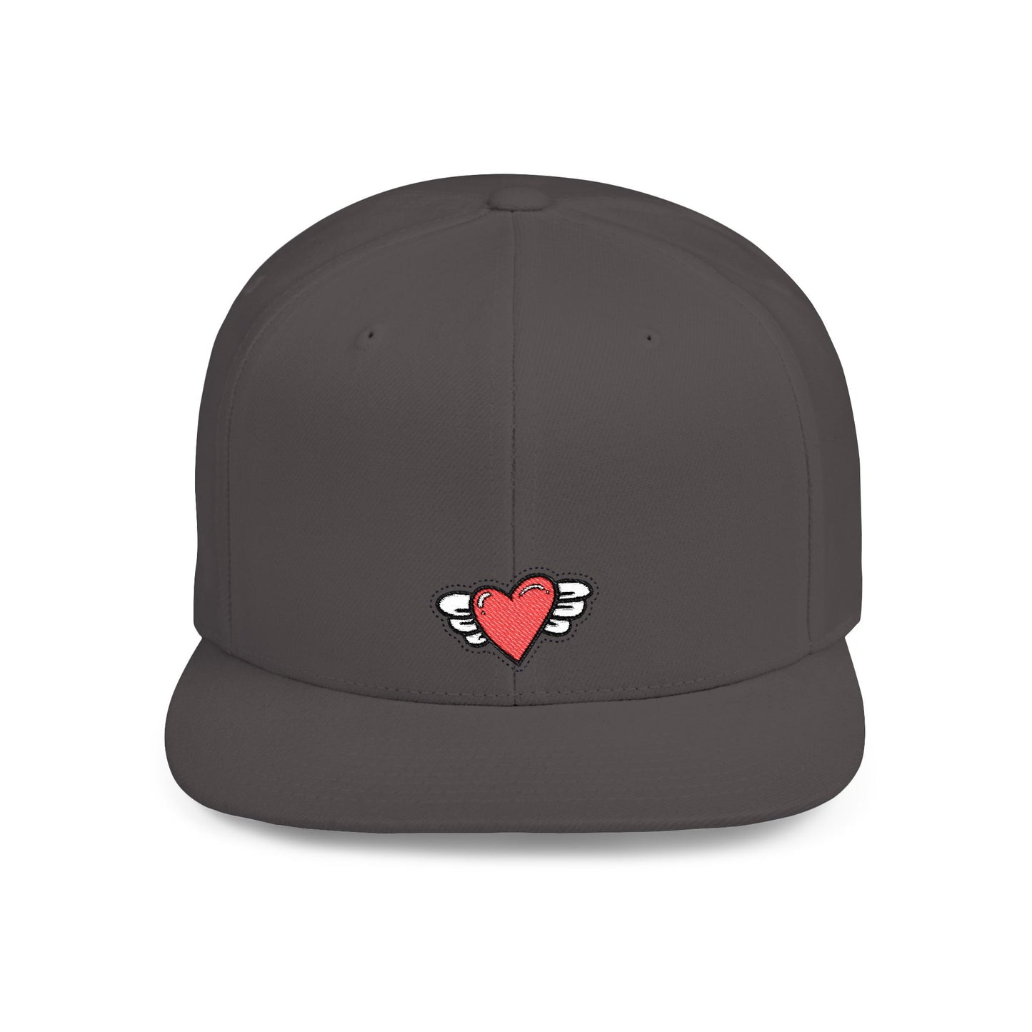 Icons Embroidered Heart Wings Flat Bill Snapback – Lightweight, Custom Fit, Premium Quality