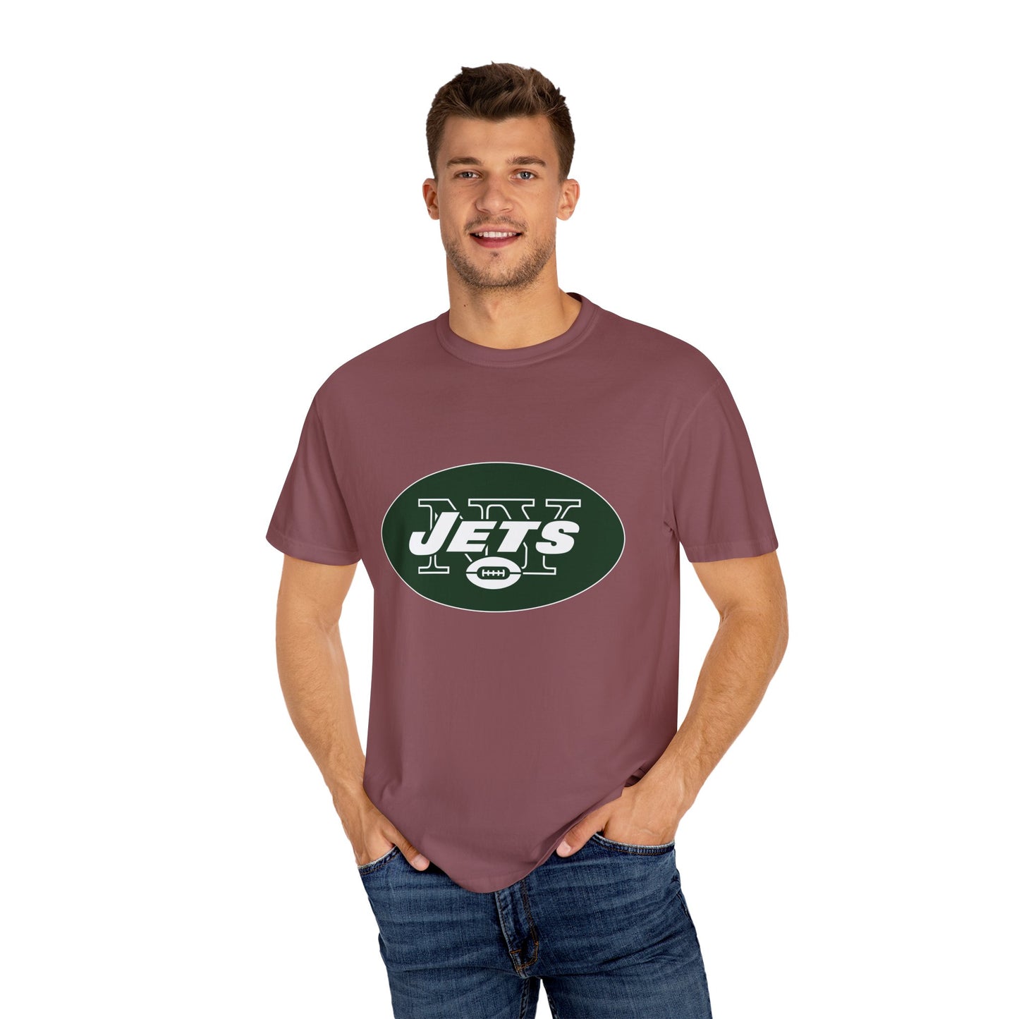 New York Jets Football Products Garment-Dyed T-Shirt – Premium Cotton Tee for Customization