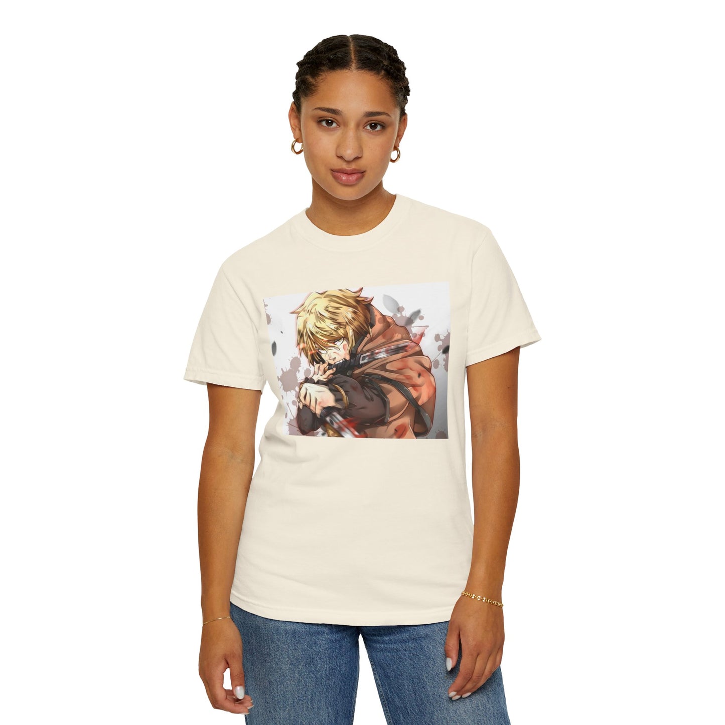 Vinland Saga Manga Garment-Dyed T-Shirt – Premium Cotton Tee for Customization