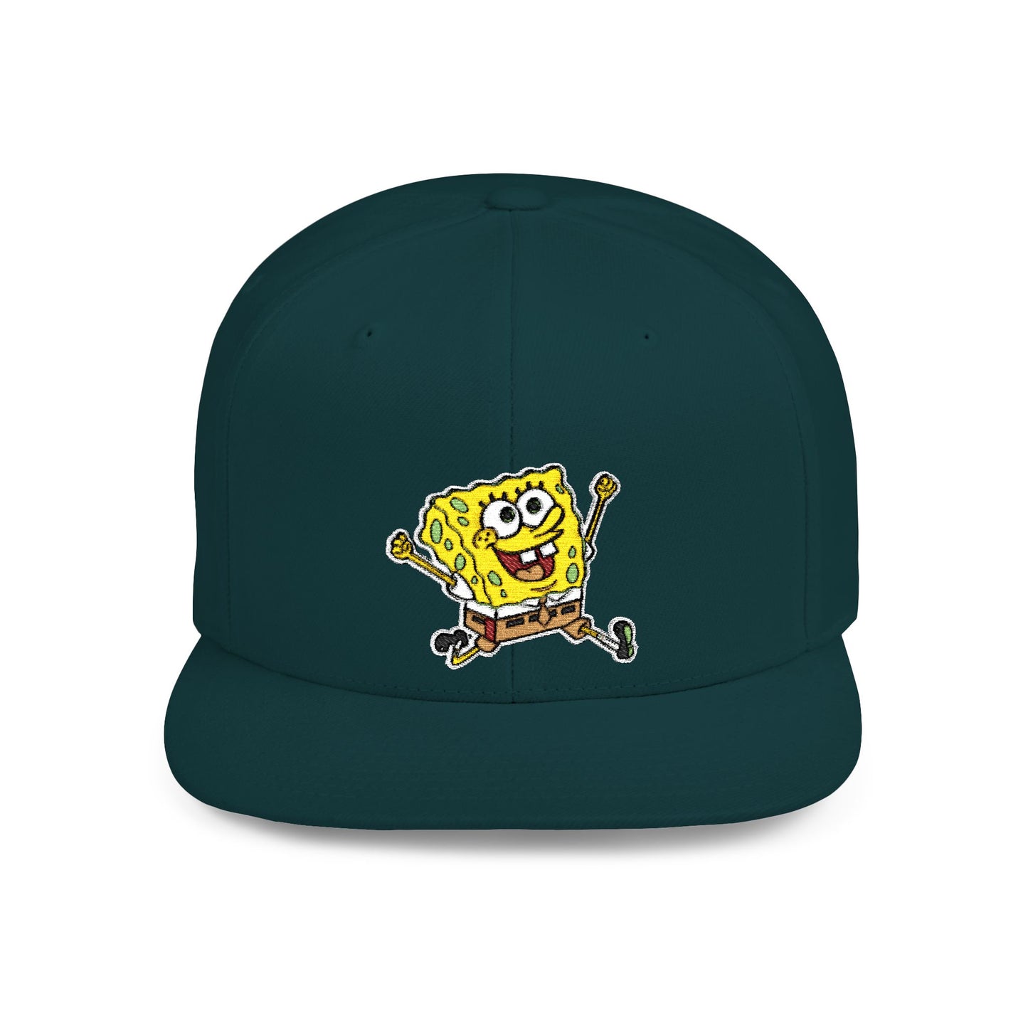 SpongeBob SquarePants Himself Flat Bill Snapback – Lightweight, Custom Fit, Premium Quality