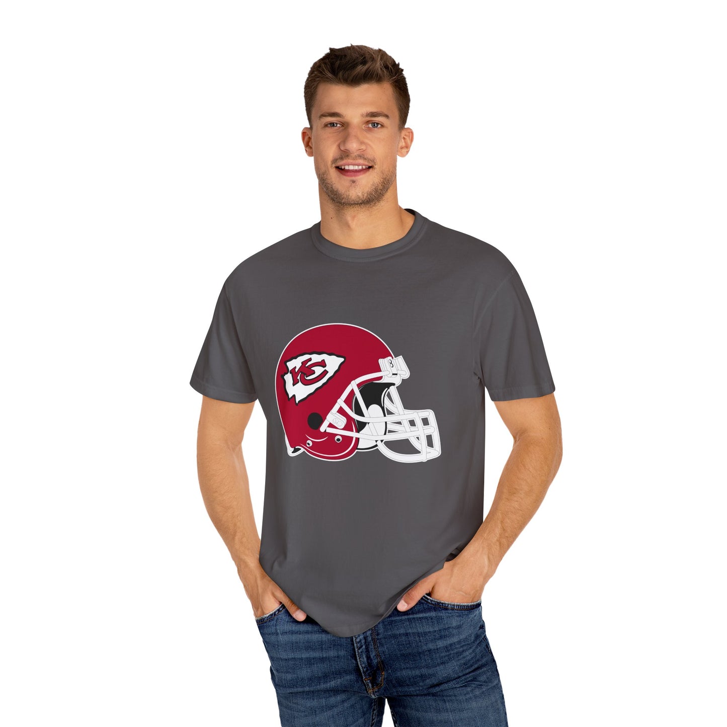 Kansas City Chiefs Football Fans Garment-Dyed T-Shirt – Premium Cotton Tee for Customization