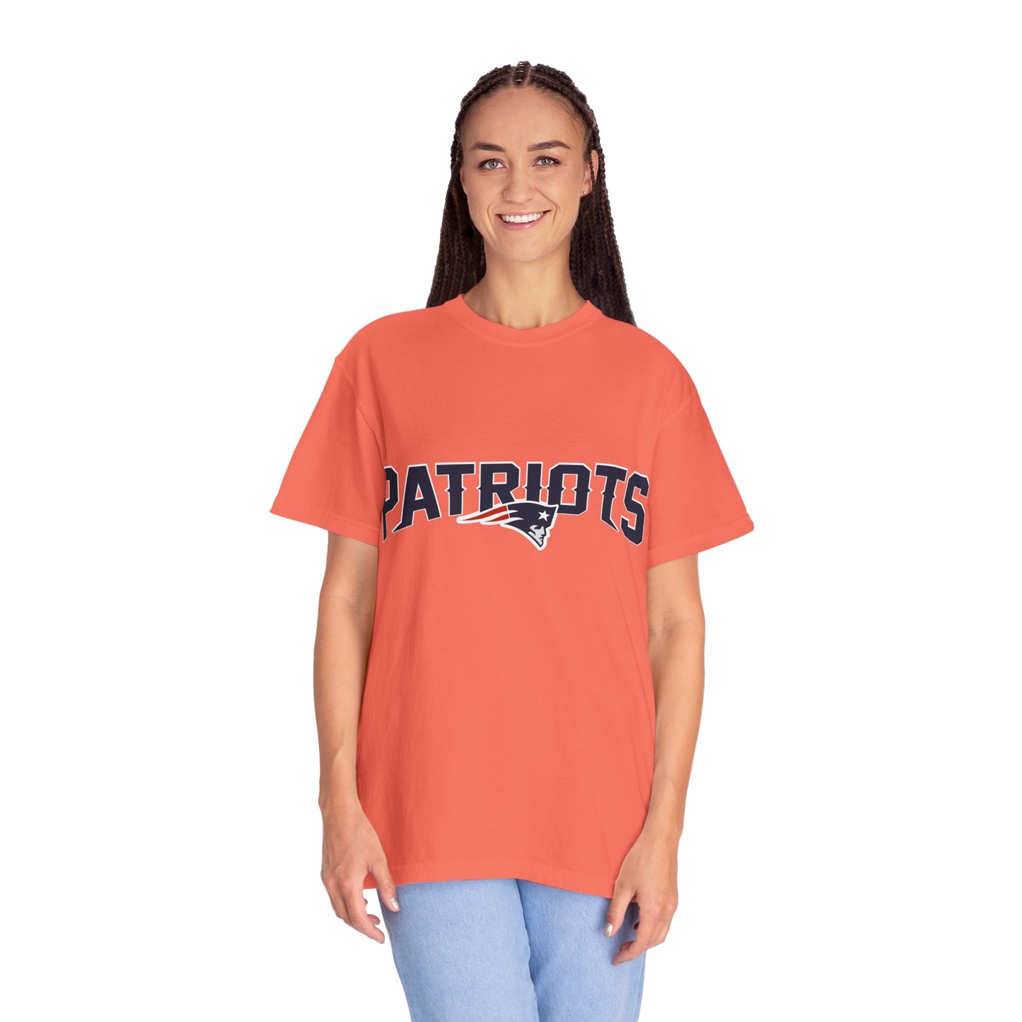 New England Patriots Football Merchandise Garment-Dyed T-Shirt – Premium Cotton Tee for Customization