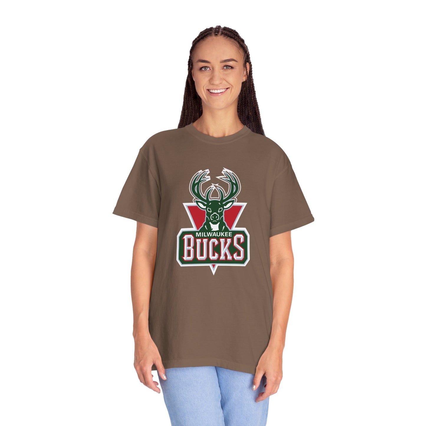 Milwaukee Bucks Hoop Lifestyle Garment-Dyed T-Shirt – Premium Cotton Tee for Customization