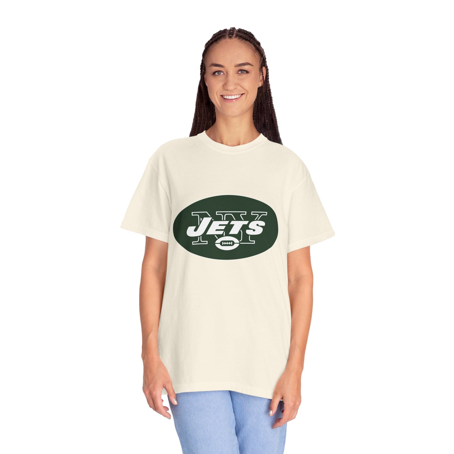 New York Jets Football Products Garment-Dyed T-Shirt – Premium Cotton Tee for Customization