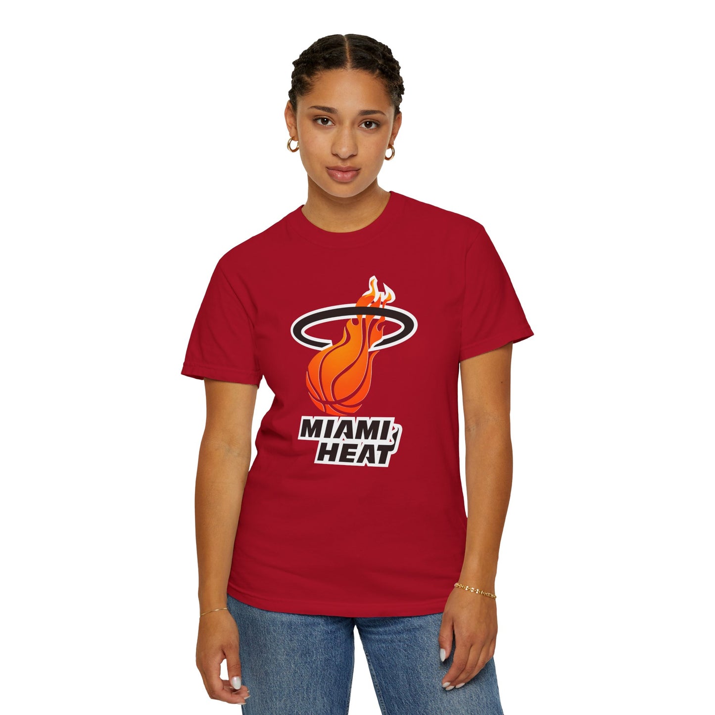 Miami Heat NBA Fans Garment-Dyed T-Shirt – Premium Cotton Tee for Customization