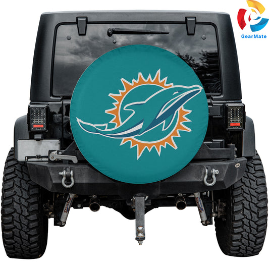 Miami Dolphins Fantasy Spare Tire Cover – Premium Waterproof UV-Resistant Protector