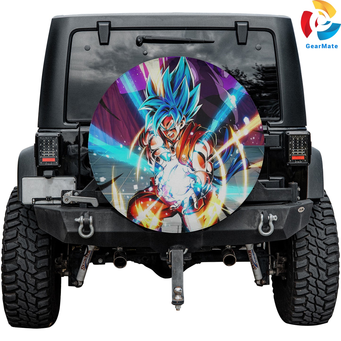 Super Saiyan God Goku Spare Tire Cover – Premium Waterproof UV-Resistant Protector