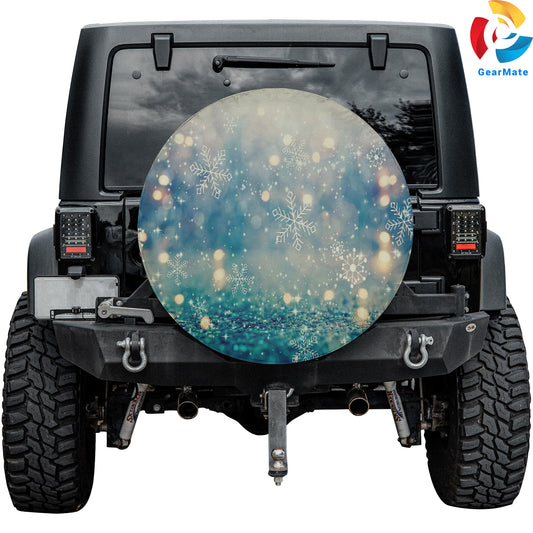 Merry Christmas 2024 Snowflakes Of Instagram Spare Tire Cover – Premium Waterproof UV Resistant Protector