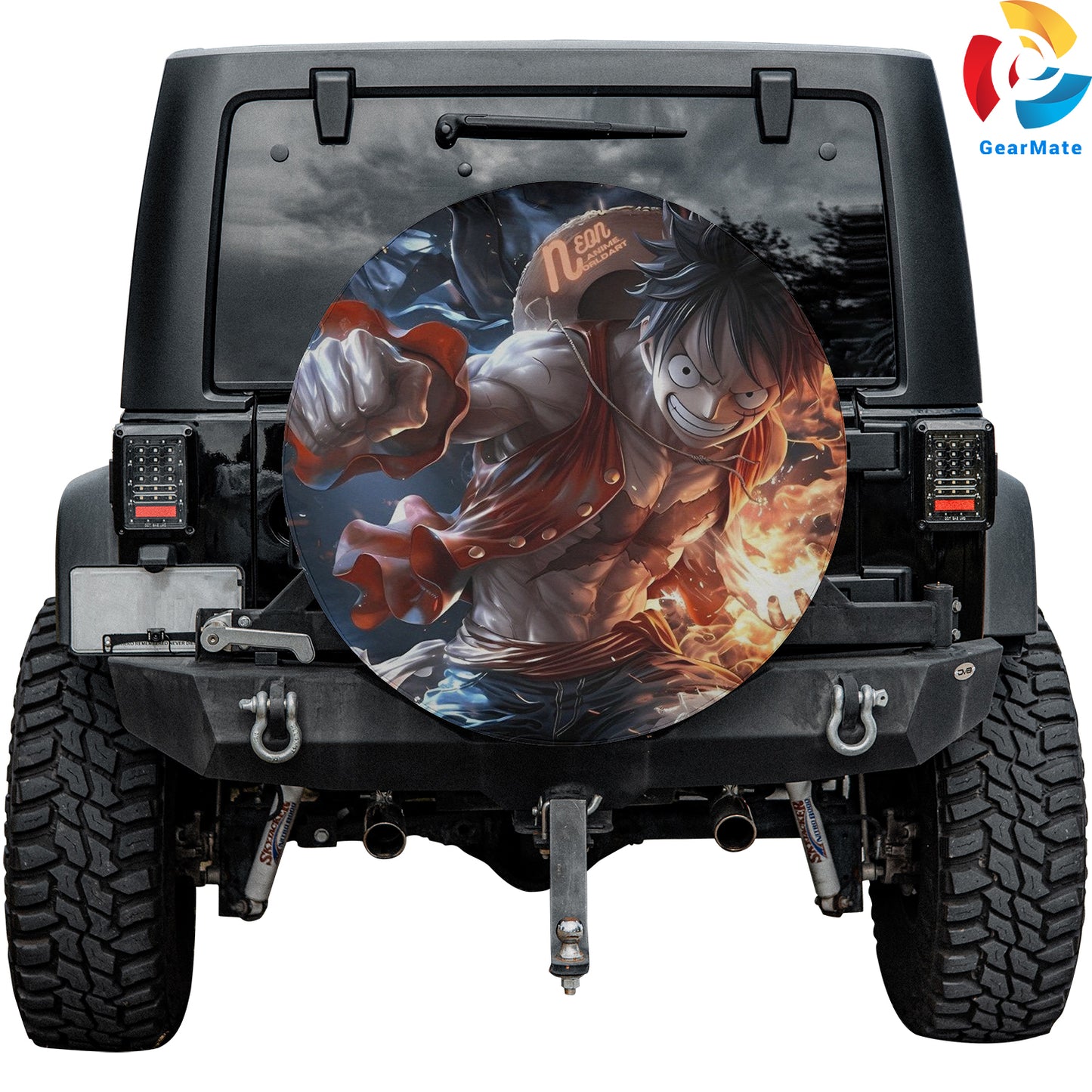 One Piece Monkey D Luffy Pirate King Spare Tire Cover – Premium Waterproof UV-Resistant Protector