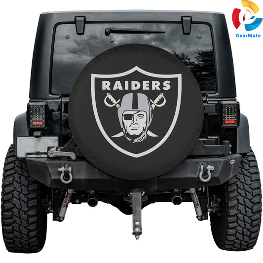 Las Vegas Raiders Football Season Spare Tire Cover – Premium Waterproof UV-Resistant Protector