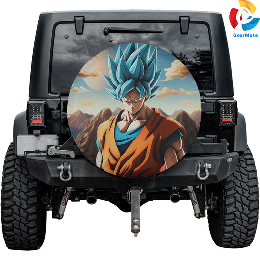 Dragon Ball Goku SSJ Blue Dragon Ball Spare Tire Cover – Premium Waterproof UV-Resistant Protector