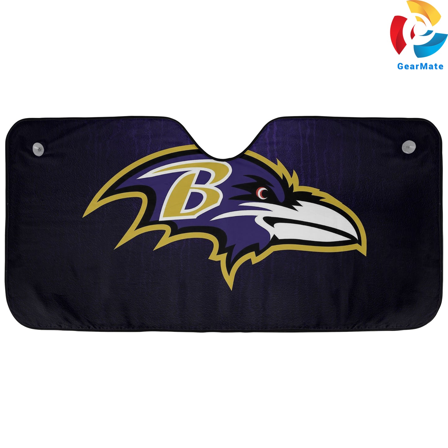 Baltimore Ravens NFL Team Emblem Reflective Car Sunshade – Premium Heat & UV Protection, Universal Fit