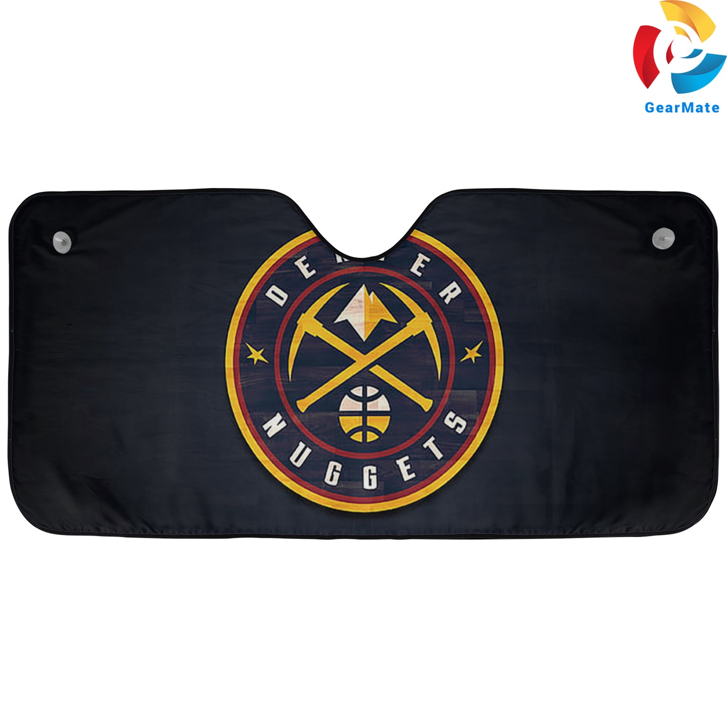 Basketball Round Denver Nuggets Team Logo Reflective Car Sunshade – Premium Heat & UV Protection, Universal Fit