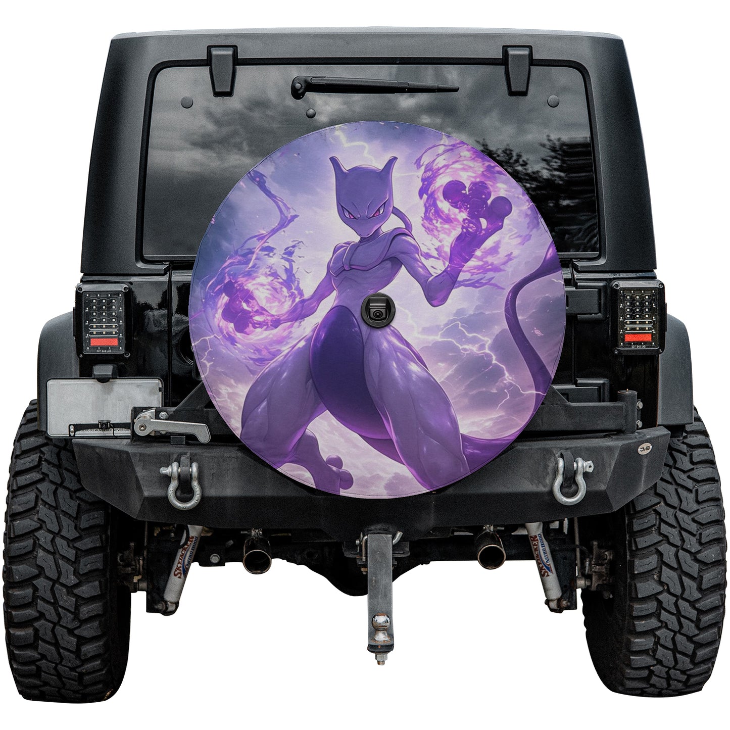 Pokemon Mewtwo Anime Spare Tire Cover – Premium Waterproof UV Resistant Protector