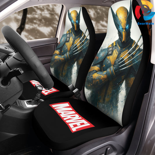 Marvel Wolverine Marvel Studios Car Seat Covers – High Quality Graphic and Polar Fleece Protector Set