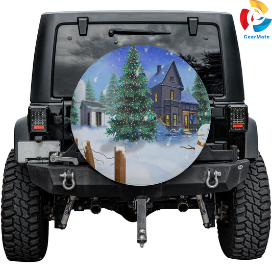 Merry Christmas 2024 Home For The Holidays Spare Tire Cover – Premium Waterproof UV Resistant Protector