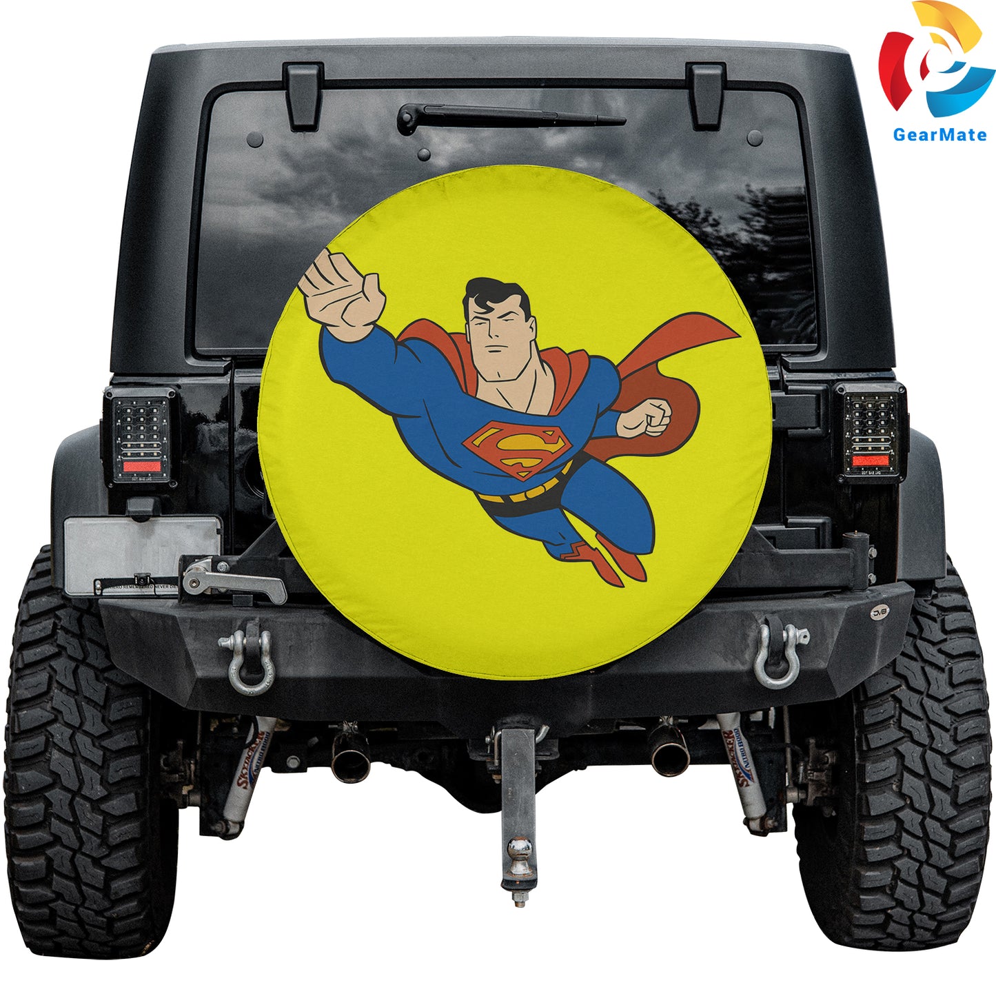 Superman Flying Spare Tire Cover – Premium Waterproof UV Resistant Protector