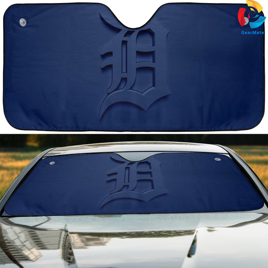 Detroit Tigers MLB Baseball Team Pride Reflective Car Sunshade – Premium Heat & UV Protection, Universal Fit